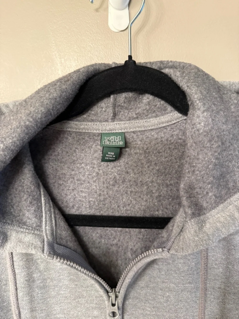 Wild Fable Oversized Gray Full-Zip Hooded Sweatshirt - Picture 5 of 8